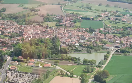 Chauriat, vue du ciel