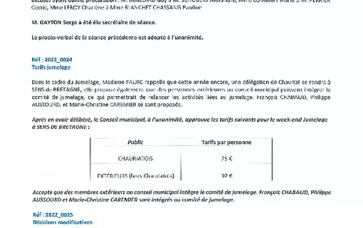 Compte rendu 2022